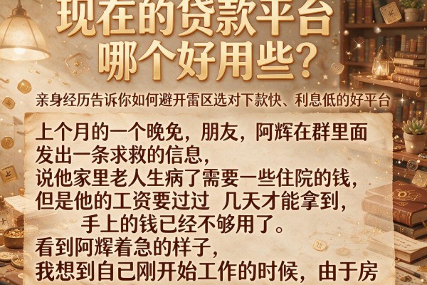 现在的贷款平台哪个好用些？亲身经历告诉你如何避开雷区选对下款快、利息低的好平台