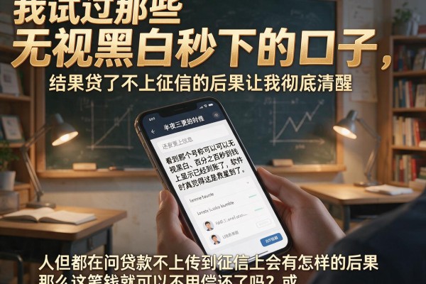 我试过那些无视黑白秒下的口子，结果贷了不上征信的后果让我彻底清醒