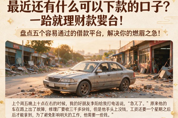 最近还有什么可以下款的口子？盘点五个容易通过的借款平台，解决你的燃眉之急！