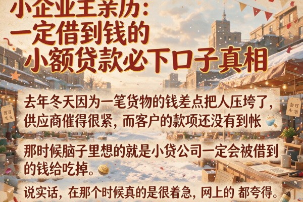小企业主亲历：一定借到钱的小额贷款必下口子真相