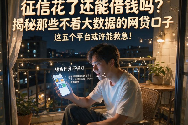 征信花了还能借钱吗？揭秘那些不看大数据的网贷口子，这五个平台或许能救急！