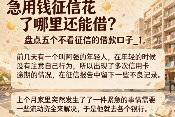 急用钱征信花了哪里还能借？盘点五个不看征信的借款口子_1