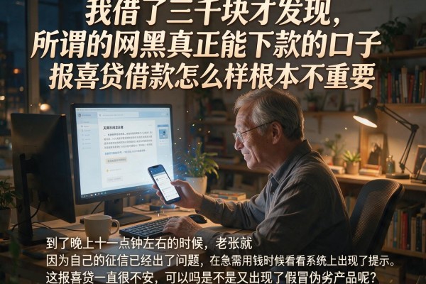 我借了三千块才发现，所谓的网黑真正能下款的口子，报喜贷借款怎么样根本不重要
