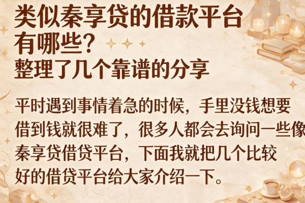 类似秦享贷的借款平台有哪些？整理了几个靠谱的分享