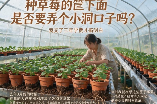 种草莓的筐下面是否要弄个小洞口子吗？我交了三年学费才搞明白