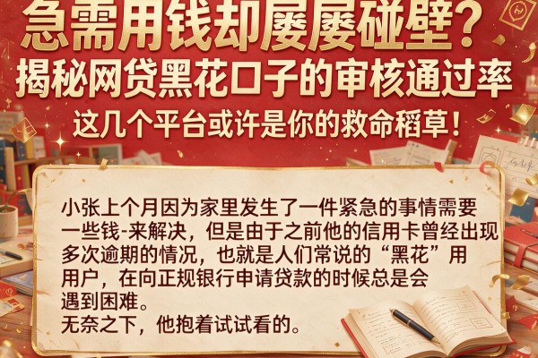 急需用钱却屡屡碰壁？揭秘网贷黑花口子的审核通过率，这几个平台或许是你的救命稻草！