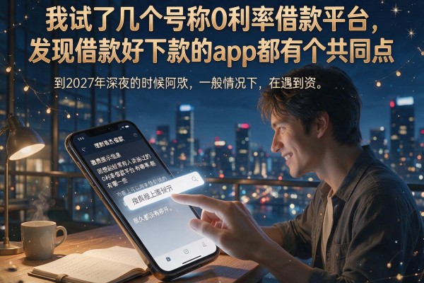 我试了几个号称0利率借款平台,发现借款好下款的app都有个共同点