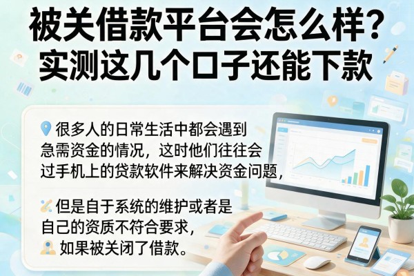 被关借款平台会怎么样？实测这几个口子还能下款