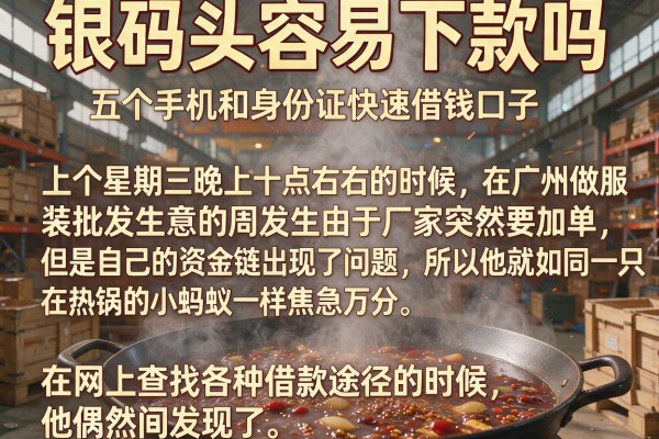 银码头容易下款吗，归纳五个手机和身份证快速借钱口子