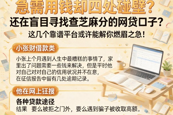 急需用钱却四处碰壁？还在盲目寻找查芝麻分的网贷口子？这几个靠谱平台或许能解你燃眉之急！
