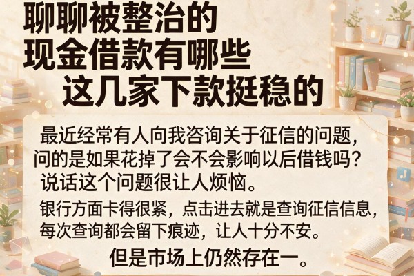 聊聊被整治的现金借款有哪些，这几家下款挺稳的