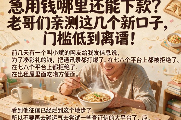急用钱哪里还能下款？老哥们亲测这几个新口子，门槛低到离谱！