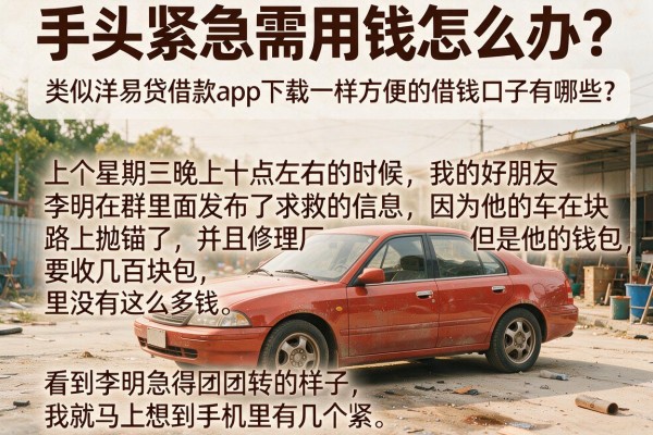 手头紧急需用钱怎么办？类似洋易贷借款app下载一样方便的借钱口子有哪些？