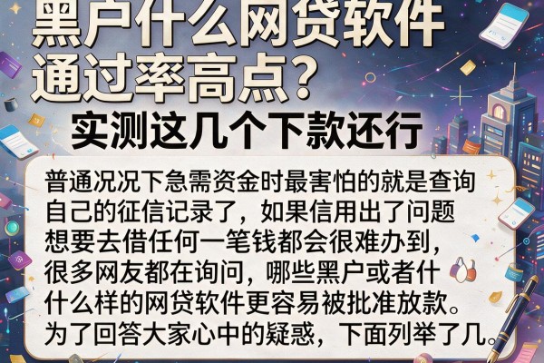 黑户什么网贷软件通过率高点？实测这几个下款还行