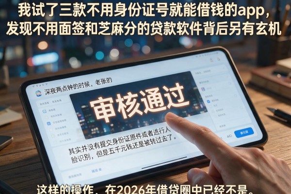 我试了三款不用身份证号就能借钱的app，发现不用面签和芝麻分的贷款软件背后另有玄机