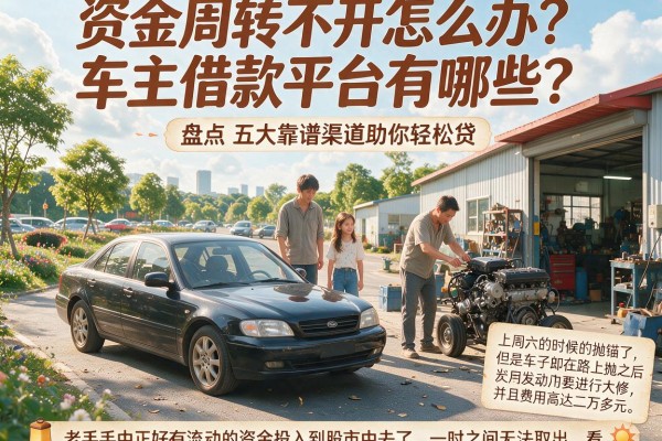资金周转不开怎么办？车主借款平台有哪些？盘点五大靠谱渠道助你轻松贷