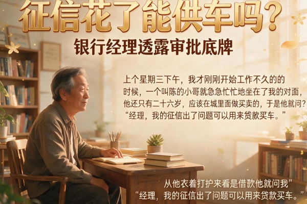 征信花了能供车吗？银行经理透露审批底牌