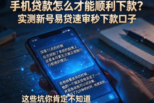 手机贷款怎么才能顺利下款？实测新号易贷速审秒下款口子，这些坑你肯定不知道