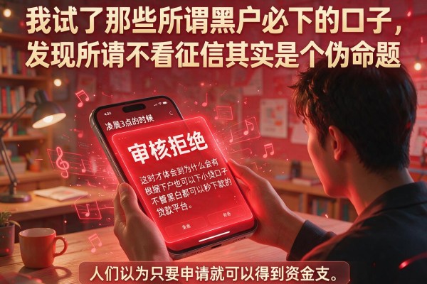 我试了那些所谓黑户必下的口子，发现所谓不看征信其实是个伪命题
