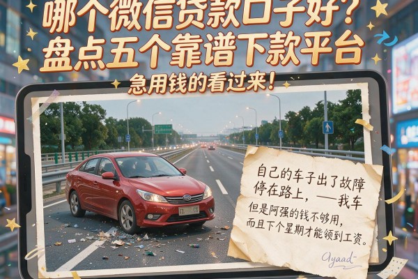 哪个微信贷款口子好？盘点五个靠谱下款平台，急用钱的看过来！
