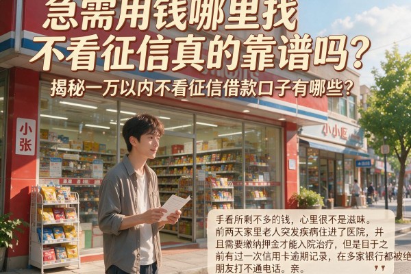 急需用钱哪里找?不看征信真的靠谱吗?揭秘一万以内不看征信借款口子有哪些?