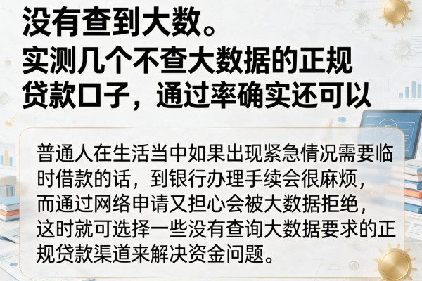 实测几个不查大数据的正规贷款口子，通过率确实还可以