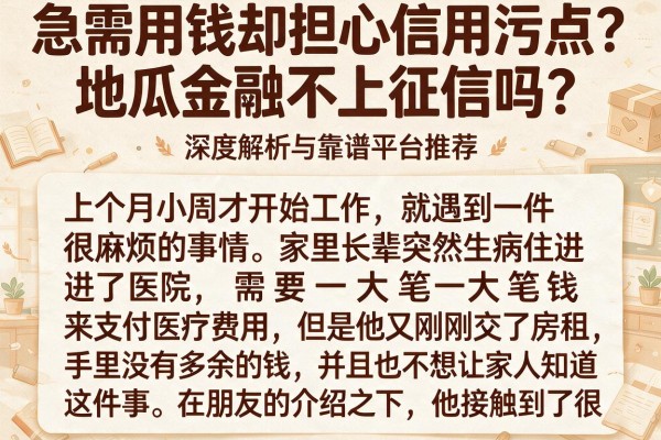 急需用钱却担心信用污点?地瓜金融不上征信吗?深度解析与靠谱平台推荐