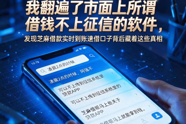 我翻遍了市面上所谓借钱不上征信的软件，发现芝麻借款实时到账速借口子背后藏着这些真相