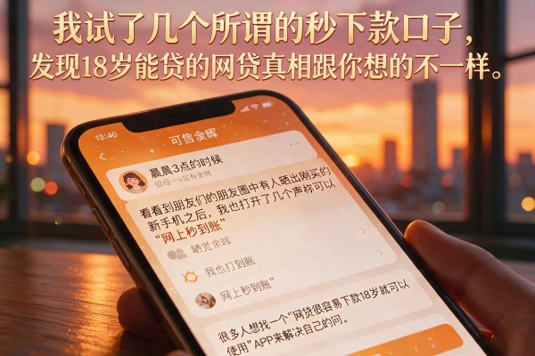 我试了几个所谓的秒下款口子，发现18岁能贷的网贷真相跟你想的不一样