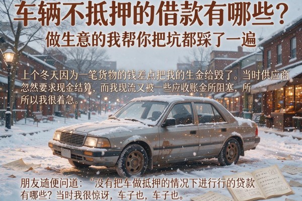 车辆不抵押的借款有哪些？做生意的我帮你把坑都踩了一遍