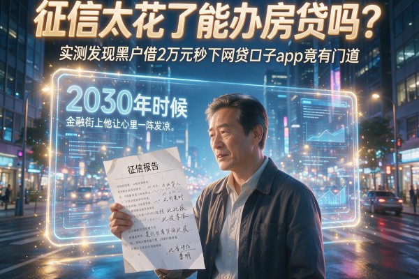 征信太花了能办房贷吗?实测发现黑户借2万元秒下网贷口子app竟有门道