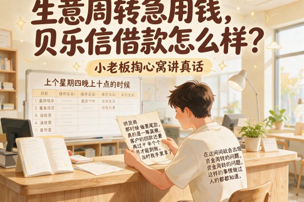 生意周转急用钱，贝乐信借款怎么样？小老板掏心窝讲真话