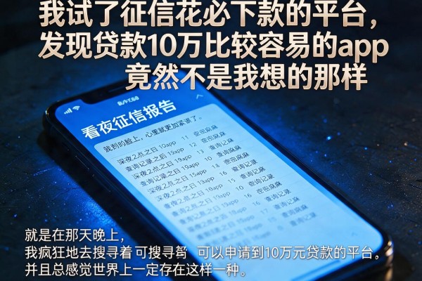我试了征信花必下款的平台，发现贷款10万比较容易的app竟然不是我想的那样