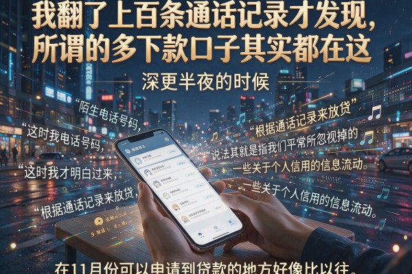 我翻了上百条通话记录才发现，所谓的多下款口子其实都在这