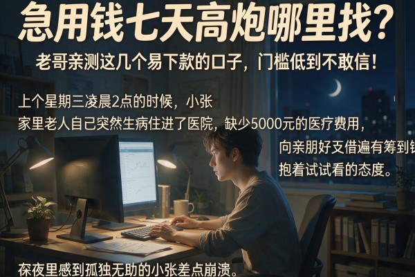 急用钱七天高炮哪里找？老哥亲测这几个易下款的口子，门槛低到不敢信！