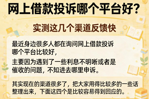 网上借款投诉哪个平台好？实测这几个渠道反馈快
