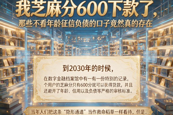 我芝麻分600下款了，那些不看年龄征信负债的口子竟然真的存在