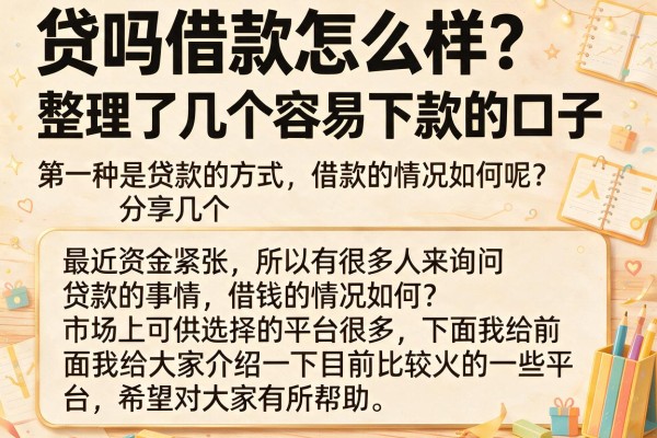 贷吗借款怎么样？整理了几个容易下款的口子