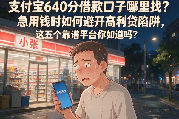 支付宝640分借款口子哪里找？急用钱时如何避开高利贷陷阱，这五个靠谱平台你知道吗？