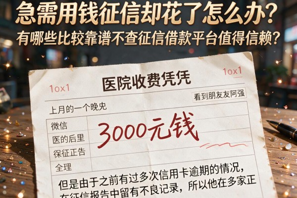 急需用钱征信却花了怎么办？有哪些比较靠谱不查征信借款平台值得信赖？