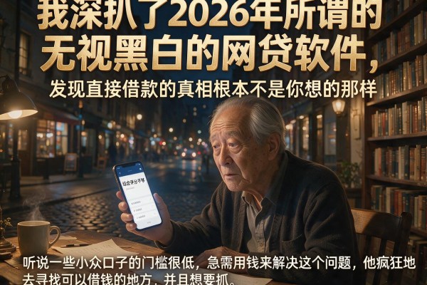 我深扒了2026年所谓的无视黑白的网贷软件，发现直接借款的真相根本不是你想的那样