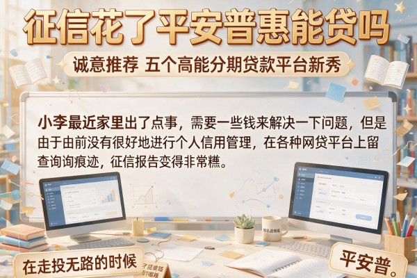 征信花了平安普惠能贷吗，诚意推荐五个高能分期贷款平台新秀