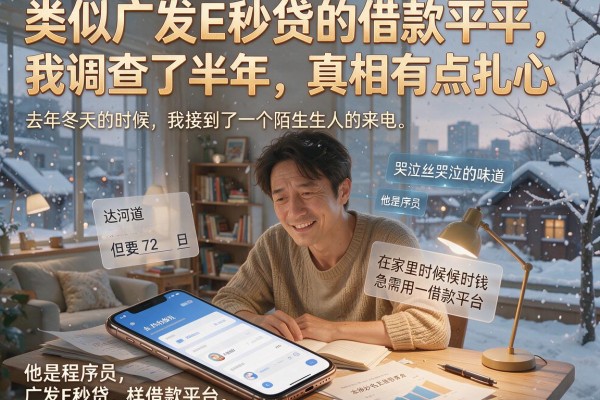 类似广发E秒贷的借款平台，我调查了半年，真相有点扎心
