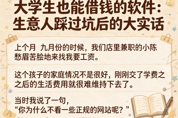 大学生也能借钱的软件：生意人踩过坑后的大实话