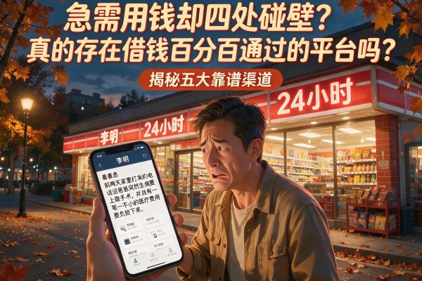 急需用钱却四处碰壁？真的存在借钱百分百通过的平台吗？揭秘五大靠谱渠道