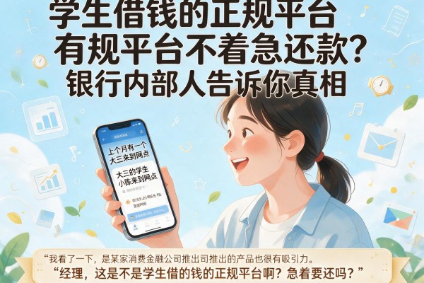 学生借钱的正规平台不着急还款？银行内部人告诉你真相