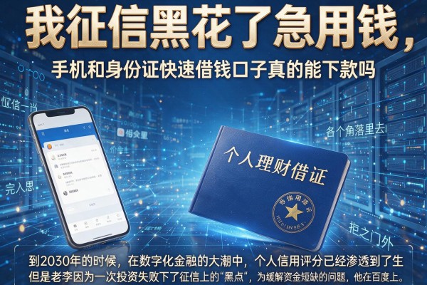 我征信黑花了急用钱，手机和身份证快速借钱口子真的能下款吗