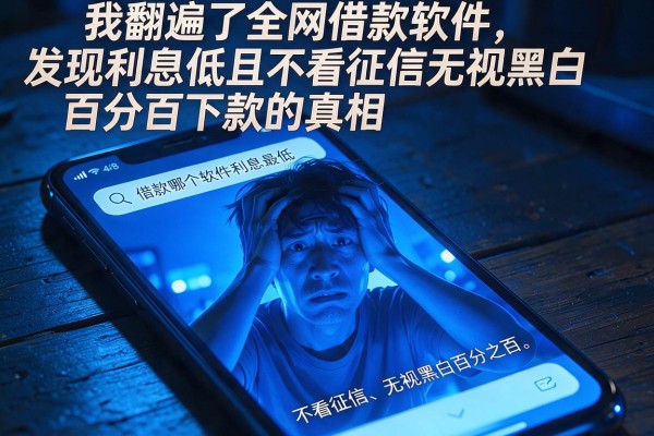 我翻遍了全网借款软件，发现利息低且不看征信无视黑白百分百下款的真相