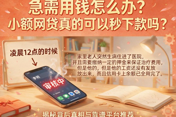 急需用钱怎么办？小额网贷真的可以秒下款吗？揭秘背后真相与靠谱平台推荐