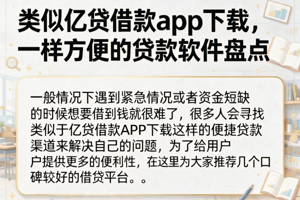 类似亿贷借款app下载一样方便的贷款软件盘点